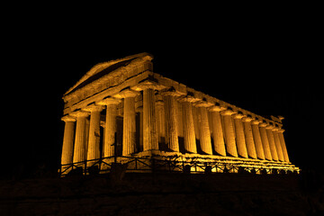 Antique Greek Temple Ruin From the Valley of the Temples in Agrigente, Sicily 