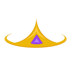 Fototapeta premium royal crown with sapphire gem stone