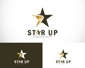 star logo creative sign symbol arrow growth success concept icon design