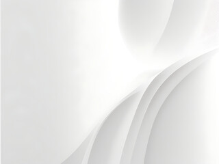 White abstract background with curved lines.