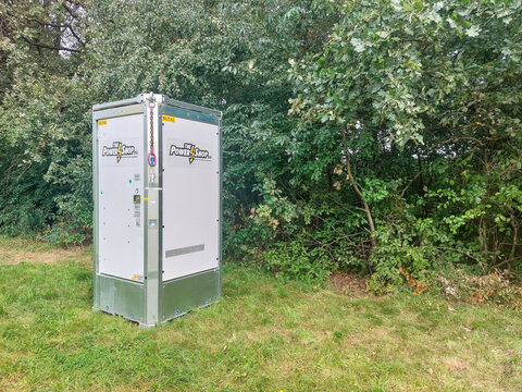 The Powershop - Accumulating energy for household needs in the field camping. Mobile power station. Hasselt. Limburg - Belgium 22-08-2023