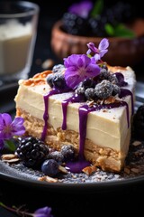 Obraz na płótnie Canvas Homemade berry cheesecake