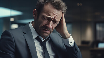 stressed businessman in the office