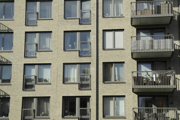 Modern apartment buildings in the city of Stockholm.