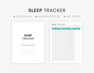Sleep Tracker Journal Ideas Printable Template Design