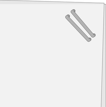 스테이플러 심으로 고정된 종이 벡터 일러스트