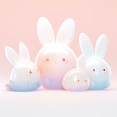 Obraz premium Chinese traditional festival Mid-Autumn Festival mascot rabbit,created with generative ai tecnology.