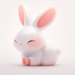 Chinese traditional festival Mid-Autumn Festival mascot rabbit,created with generative ai tecnology.