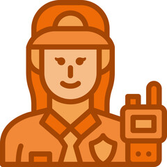 security guard two tone icon