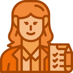 secretary two tone icon