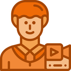 vlogger two tone icon