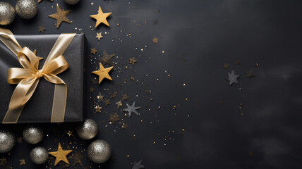 Fototapeta premium Luxury christmas background with copyspace for your text,design. Christmas concept. Generative AI.