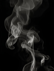 Obraz premium Smoke on a black background. AI Generated
