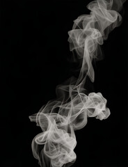 Smoke on a black background. AI Generated