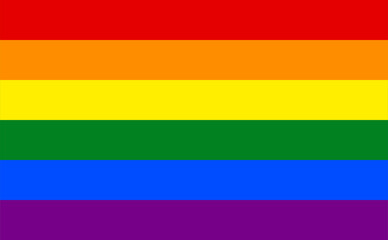 LGBT pride colorful flag background banner vector, the flag with six stripes, official colors