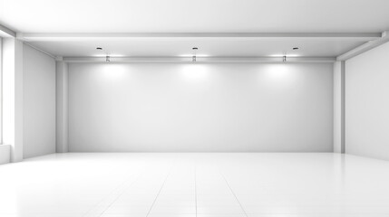 Empty white room. Bright and empty space