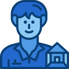 interior designer two tone icon