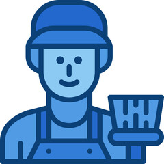 janitor two tone icon