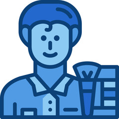 male makeup artist two tone icon