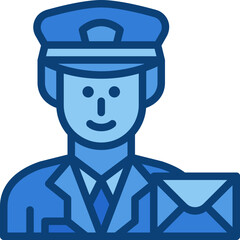 mailman two tone icon