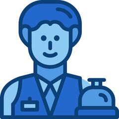 receptionist two tone icon