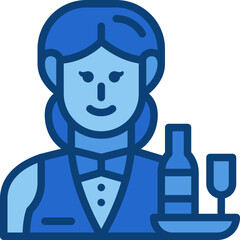waitress two tone icon