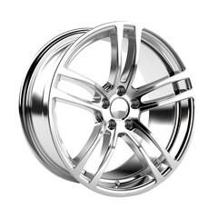 Obraz premium Modern shiny car rim isolated on transparent background