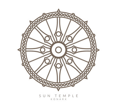Konark Wheel - Sun Temple - Odisha - Icon