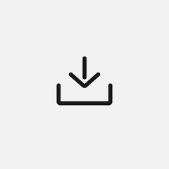 Line download symbol icon vector
