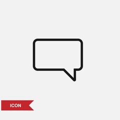 Line spech symbol. Chat icon vector
