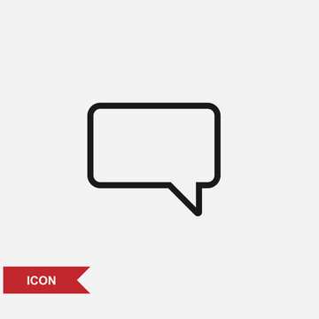 Line spech symbol. Chat icon vector