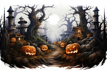 halloween background with pumpkin