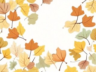 Fototapeta premium Hand drawn watercolour Ginkgo Biloba leaves isolates on white. Coloured modern textured branches healthy leaves.