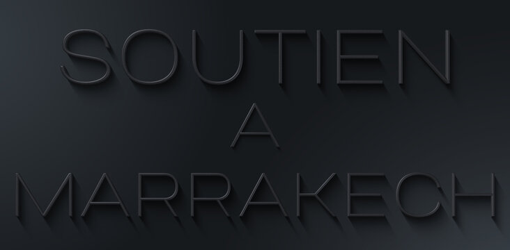 soutien &agrave; marrakech noir fond noir
