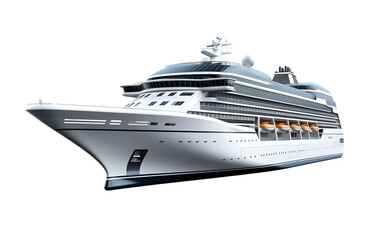 Lavish Luxury Vessel Ship Isolated on a Transparent Background PNG. Generative AI