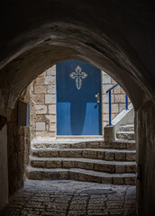 Door of St Michael Archangel Monastry, Jaffa, Israel