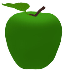 green apple isolated on white