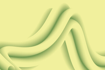 Abstract white fluid flow background with smooth line futuristic Geometric Textured intricate 3D wall Light wave yellow worm