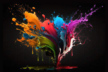 Paint Splash color Wallpaper on background