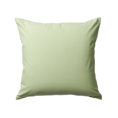 Sage Green Organic Cotton Pillow on Isolated Background. Generative AI