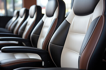 The office bicolor leather chair.