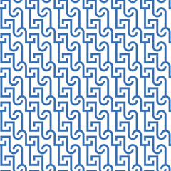 Abstract vector seamless pattern and swatches oriental line texture on white background wallpaper geometric diagonal fabric waves set of design elements	
