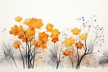 Obraz na płótnie Canvas autumn background with leaves