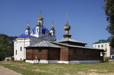 Cathedral of Archangel Michael and Church of Nativity of Blessed Virgin Mary in Orsha. Belarus