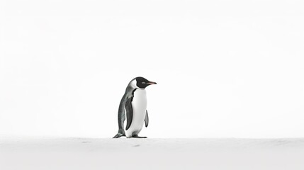 penguin on the snow