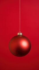 red christmas tree bauble