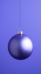 purple christmas tree bauble