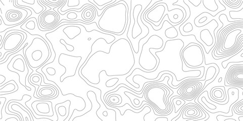 Abstract Retro topographic map. abstract Line topography map design background .Modern design with White background with topographic wavy pattern design. Contour maps. Vector illustration.