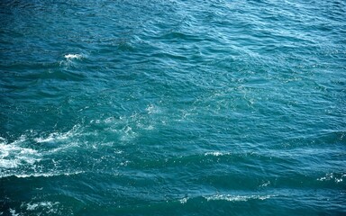 Blue water with small waves