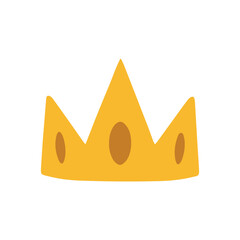 vector illustration. children's crown for the princess. simple queen crown flat web icon. gold © Daria Bubnova